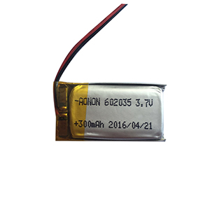 3.7V 602035-300mAh 智能感應燈電池